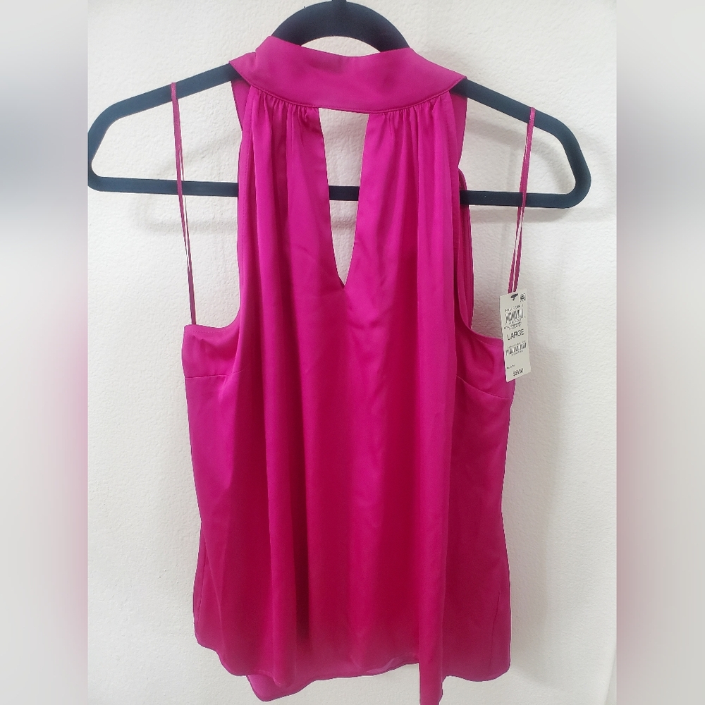 INC International Concepts Vibrant Pink Sleeveless Blouse